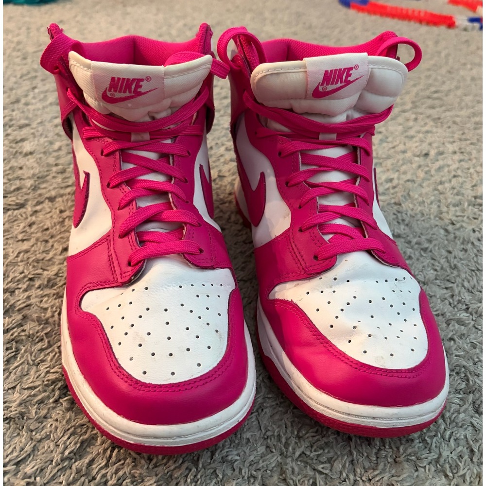 Nike Dunk High Pink Prime White Sneakers SIZE 10 - Picture 3 of 9
